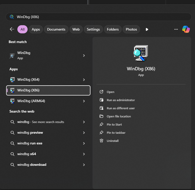 WinDbg (x86)