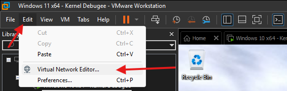 Virtual network editor