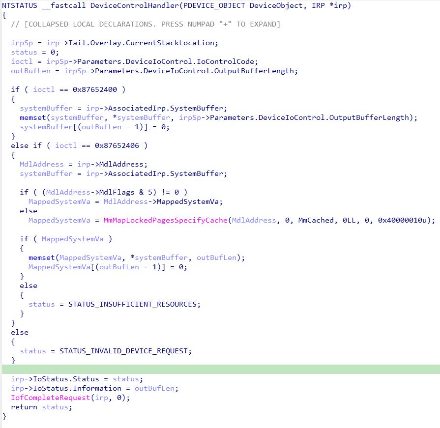 DevControl Fixed decomp