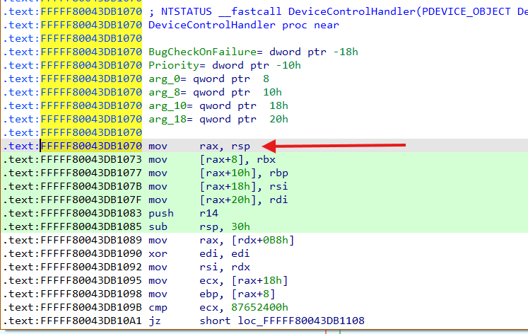 Rebased decontrol handler